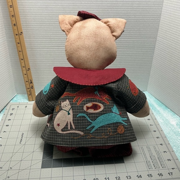 Adorable Cat Plush with Red Bow - Picture 7 of 9